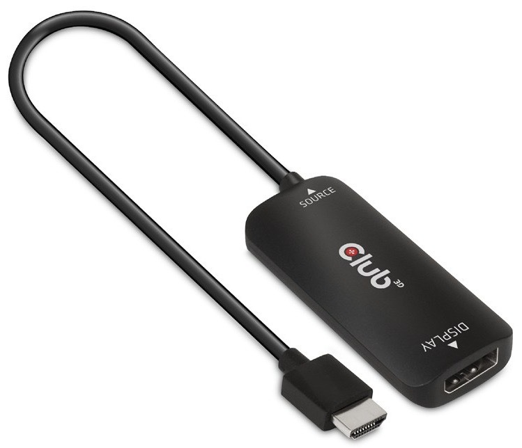 Redukcia Club3D HDMI + Micro USB / DisplayPort 8K, Active Adapter,  M/F
