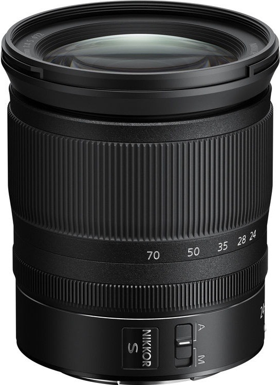 Kompaktný objektív NIKKOR Z 24 – 70 mm f/4 S vybavený intuitívnym ovládaním