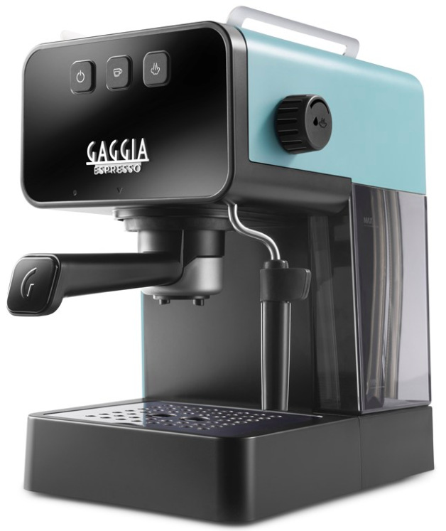 Pákový kávovar Gaggia Espresso De Luxe zelená s parnou tryskou a nerezovým telom