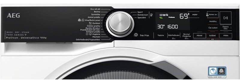 Práčka so sušičkou AEG ProSteam® 7000 LWR75965OC biela