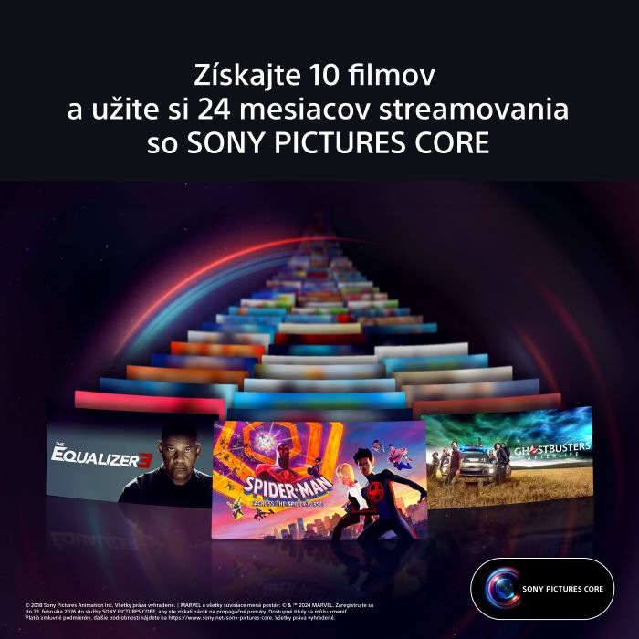Televízor Sony XR-83A80L Filmotéka Sony Pictures Core
