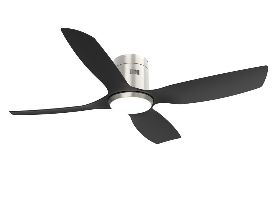 Stropné svietidlo IMMAX NEO LITE PURE SMART LED s ventilátorom, 24W, Wi-Fi, TUYA - čierne / strieborné