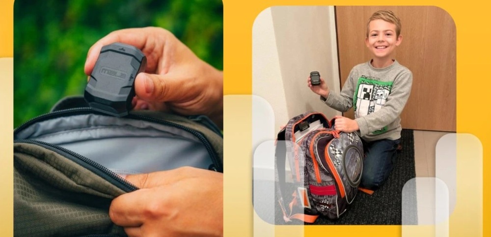Lokátor Mala tracker uchytíte pevne za oblečenie aj tašku pomocou gumového úchytu