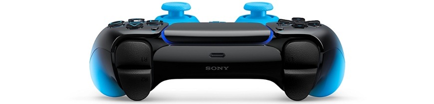 Bezdrôtový ovládač Sony DualSense pre PS5 - Rhythm Blue modrý Detail obrázku ovládača.