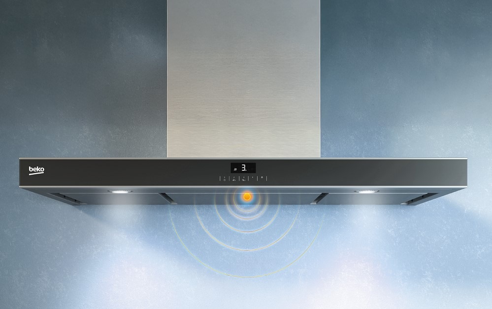 Odsávač pár Beko BHCA62442BBH, čierny, signalizácia zanesenia filtra