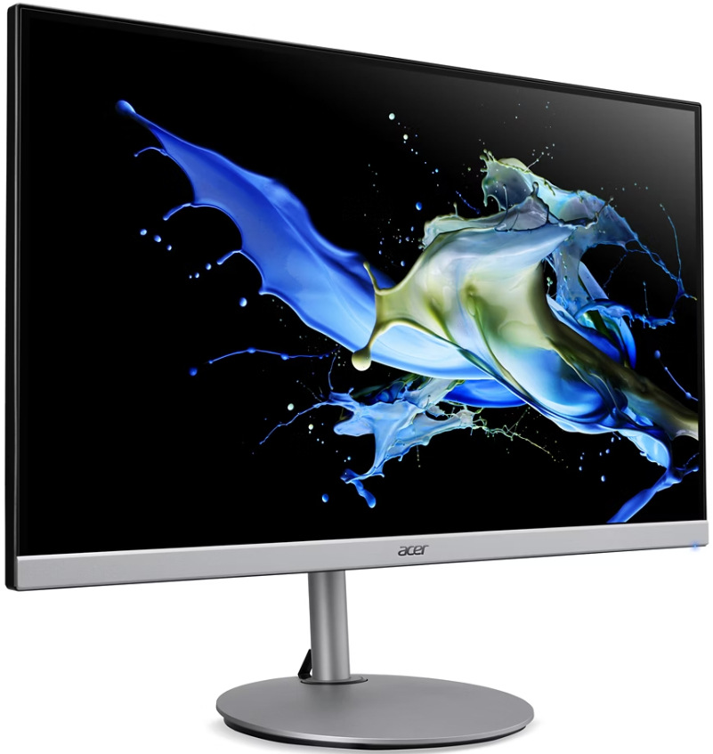 Pohľad sprava na monitor Acer Vero CB272P6bipr s IPS panelmi a pozorovacími uhlami 178°