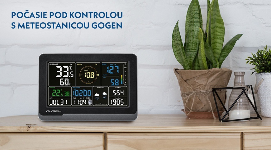 Meteorologická stanica GoGEN ME 4900 WiFi čierna