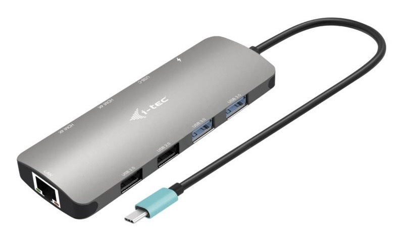Dokovacia stanica i-tec s dvoma HDMI výstupmi, strieborná farba