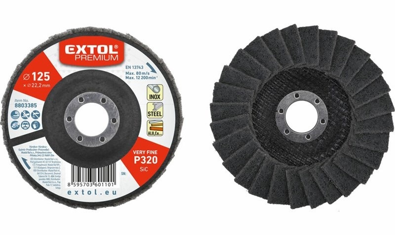 Lamelový kotúč Extol Premium 8803385 125mm, P320