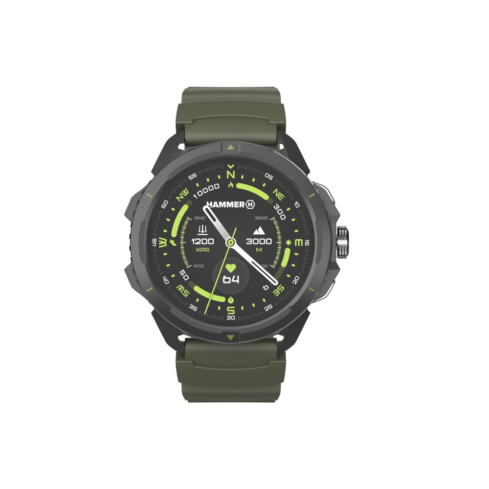 Inteligentné hodinky myPhone Hammer Watch 2 čierne/zelené