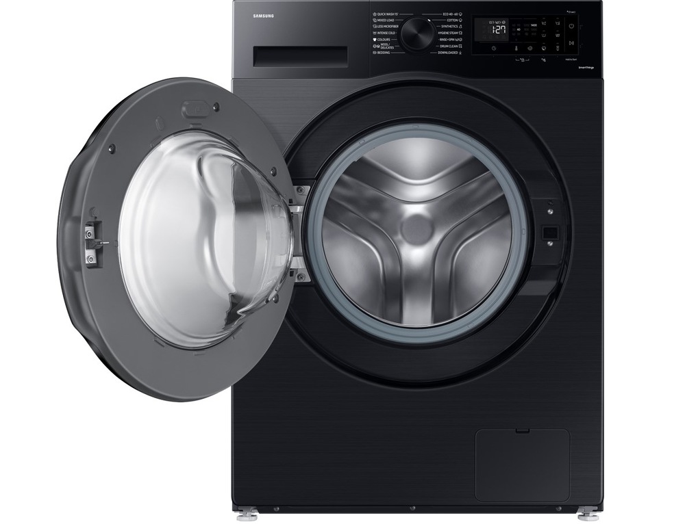 Práčka Samsung WW90CGC04DABLE čierna Práčka Samsung WW90CGC04DAELE čierna farba otvorené dvierka