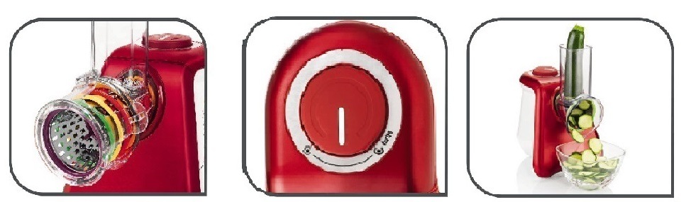 Elektrický strúhač Tefal FreshExpress Max MB813538 biely/červený Elektrický strúhač Tefal FreshExpress Max MB813538 biely/červený