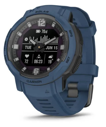Inteligentné hodinky Garmin Instinct Crossover Solar modré