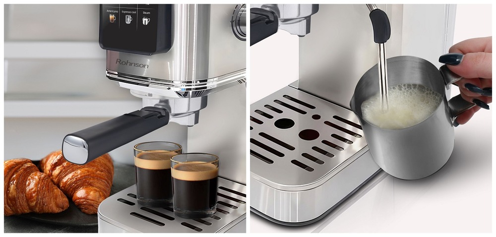 Pákový kávovar Rohnson R-98016 Hot & Cold strieborný Rohnson R-98016 Hot & Cold