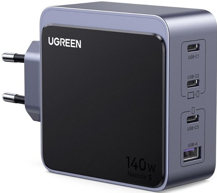 Nabíjačka do siete UGREEN GaN 140W 3xUSB-C/1xUSB-A nabije až 4 zariadenia