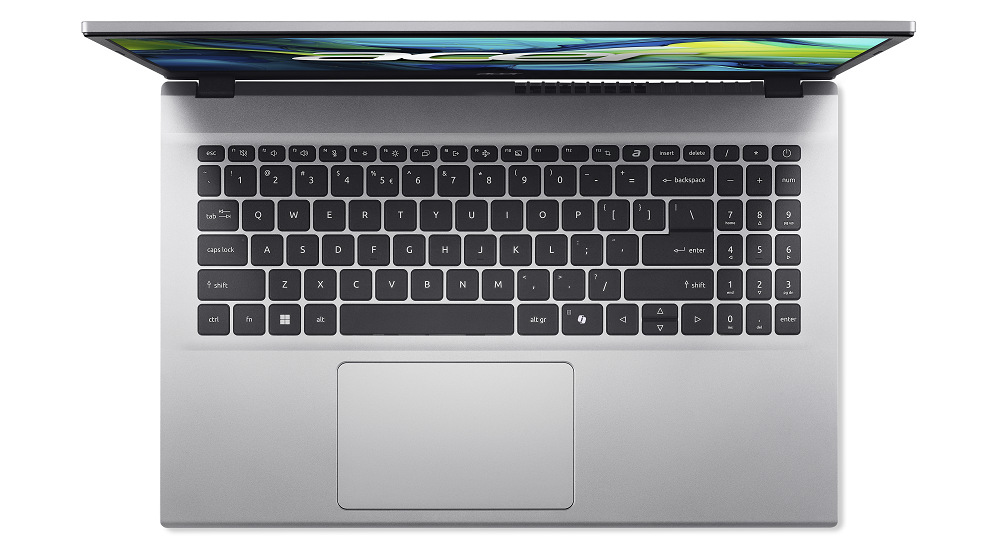 Pohľad zhora na klávesnici notebooku Acer Aspire Go 15 (AG15-42P-R7KD)