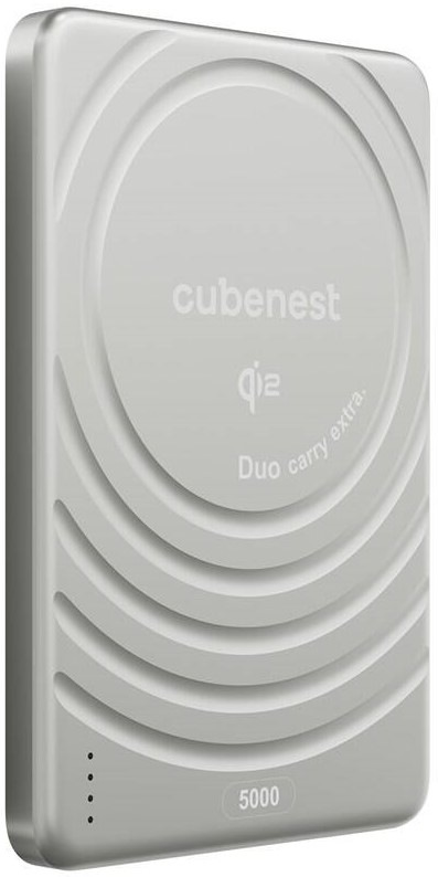 Powerbank Cubenest SlimDual MagSafe Qi2 5000 mAh strieborná