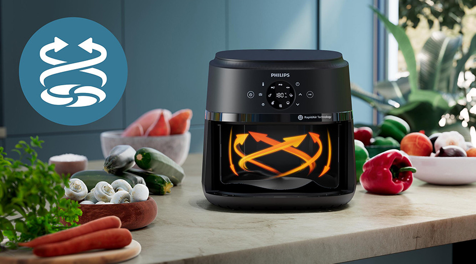 Fritéza teplovzdušná Philips 6,2 l, NA231/00 Airfryer 2000 Series čierna Philips NA231/00 Series 2000
