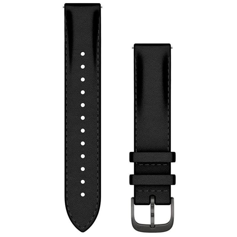Remienok Garmin Quick Release (18 mm), kožený, pracka brushed slate čierny