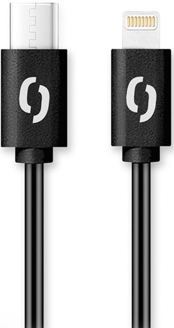 Kábel Aligator Power USB-C/Lightning, 3A, 1m - čierny