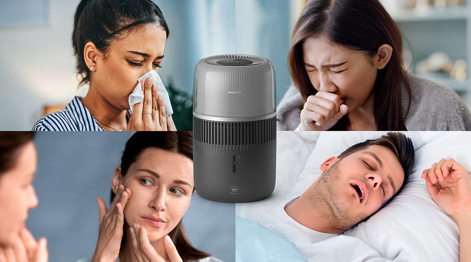 Zvlhčovač vzduchu Philips 5000 Series HU5710/03 sivý