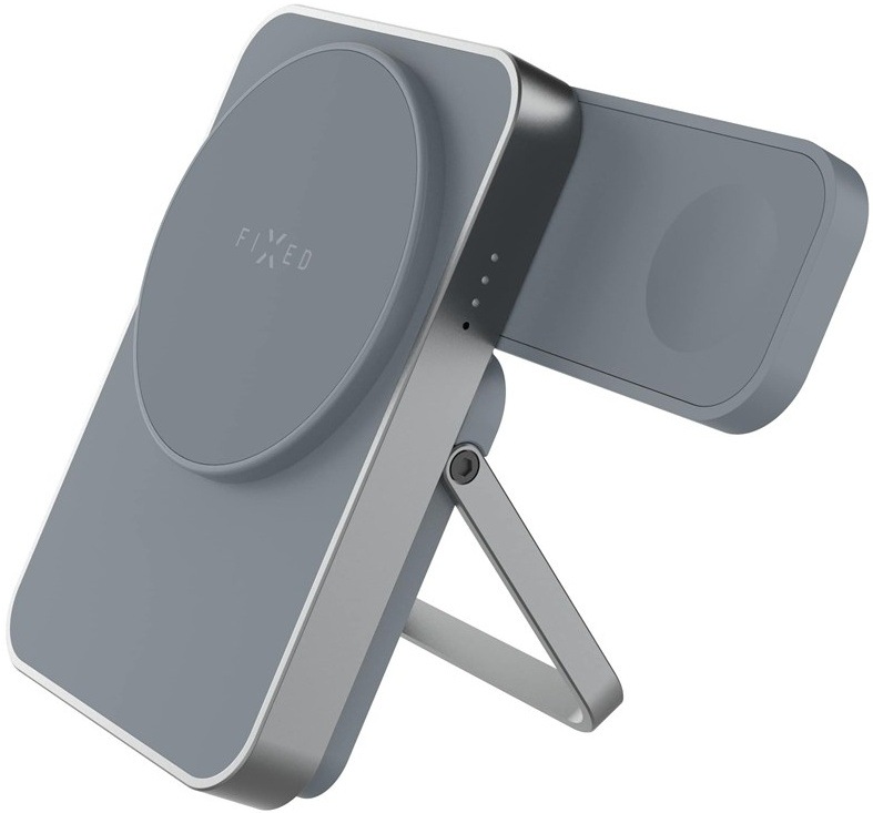 Powerbanka FIXED MagZen 5 Stand – počný pohľad so stojanom.