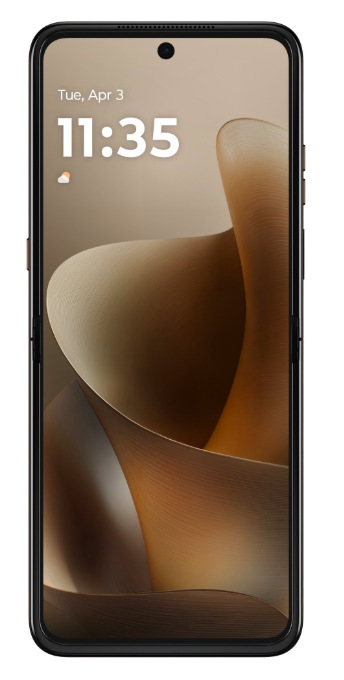 Mobilný telefón Motorola Razr 70 Ultra 5G 16 GB / 512 GB hnedý Predný pohľad na Motorola Razr 70 Ultra 5G so 6,96" AMOLED displejom