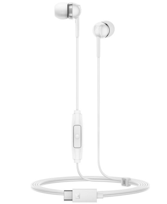 Slúchadlá Sennheiser CX80U biela Slúchadlá Sennheiser CX80U v detailnom pohľade