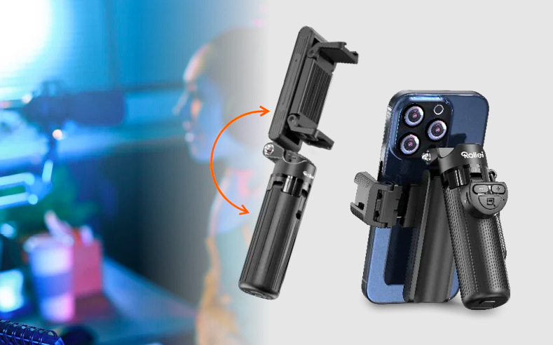 Rollei Easy Creator SmartGrip s otočnou konštrukciou pre rôzne uhly natáčania