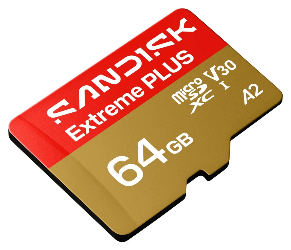 Pamäťová karta SANDISK Micro SDXC Extreme Plus 64GB UHS-I (200R/90W) + SD apaptér Pamäťová karta SANDISK Extreme PLUS microSDXC 64GB