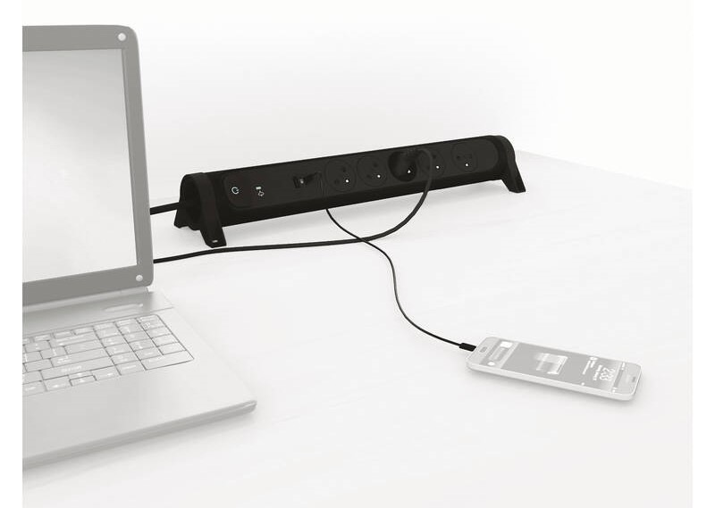 Prepäťová ochrana Legrand 5x zásuvka, USB, USB-C 1,5m čierna Prepäťová ochrana Legrand 5x zásuvka, USB, USB-C 1,5m čierna