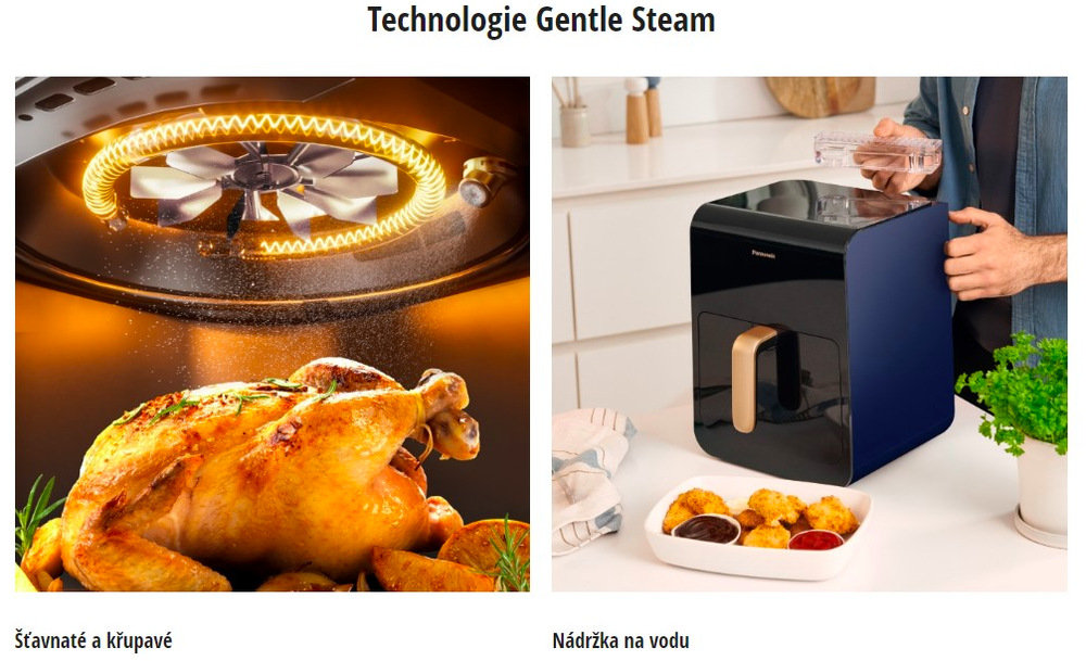 Fritéza teplovzdušná Panasonic NF-CC600AXE čierna/modrá Fritéza teplovzdušná Panasonic NF-CC600AXE