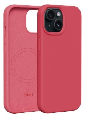 Kryt na mobil CPA Etteri Mag na Apple iPhone 15 v červenej farbe