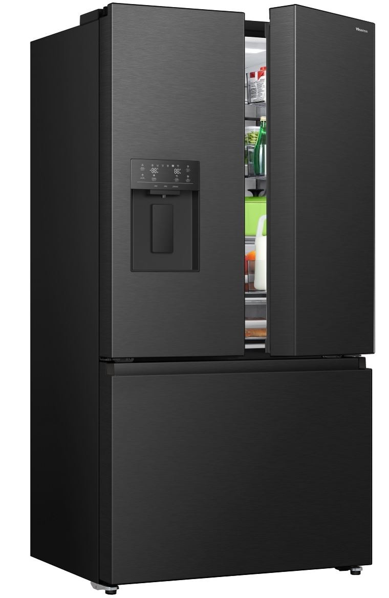 Americká chladnička Hisense RF815N4SEFE čierna Detail dverí Chladničky amerického Hisense RF815N4SEFE,