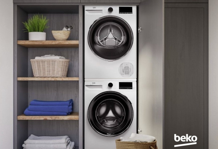 Medzikus práčka – sušička s výsuvom Beko Beyond SKWS60B biely Beko SKWS60B