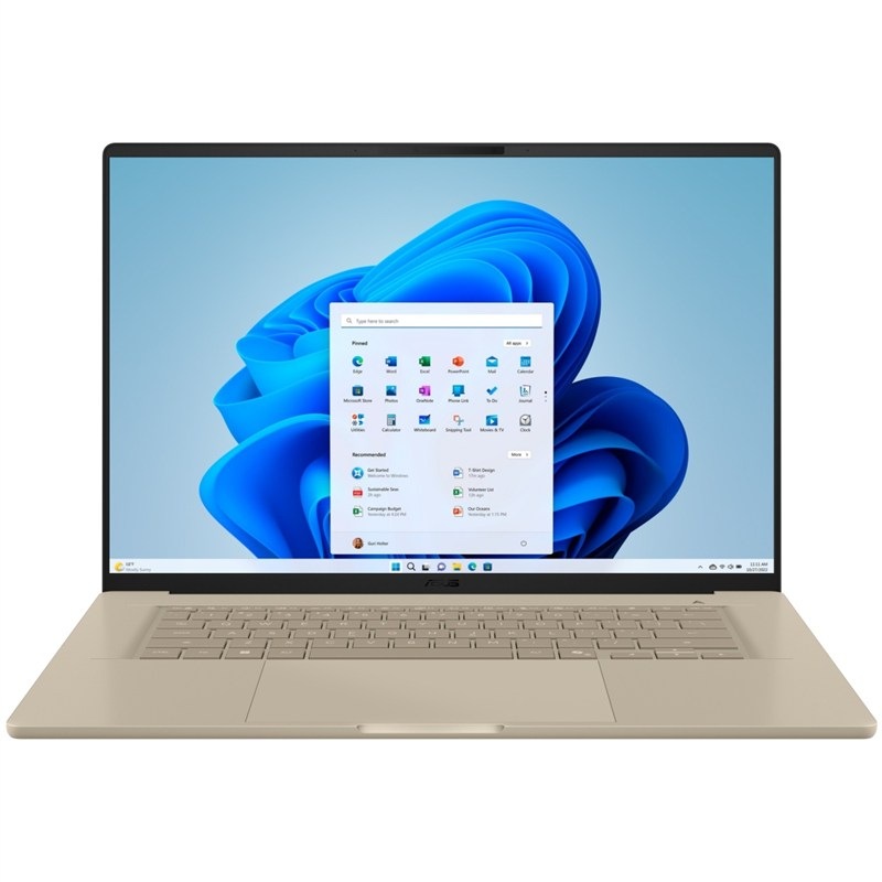 Notebook Zenbook Asus A16 v béžovej farbe.