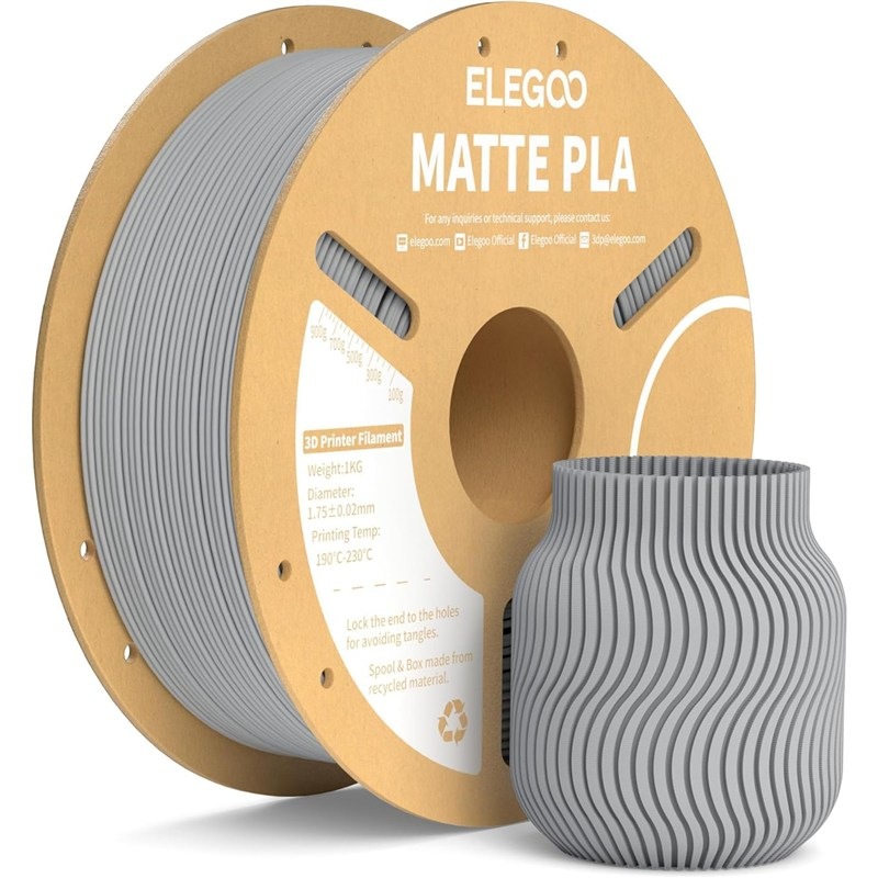 Filament Elegoo pre 3D tlačiarne, šedá farba
