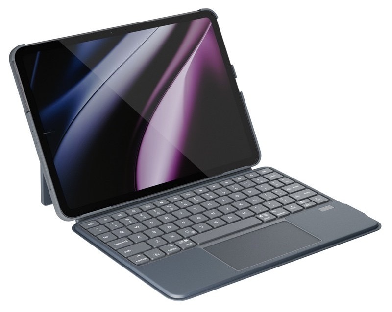 Puzdro s klávesnicou Epico na tablet Apple iPad, šedá farba