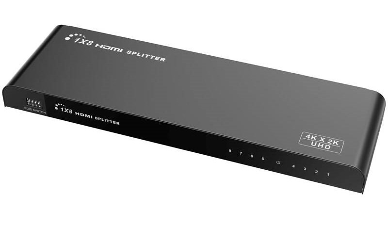 HDMI rozbočovač PremiumCord HDMI 2.0 splitter 1-8 porty, 4K x 2K/60Hz, FULL HD, 3D