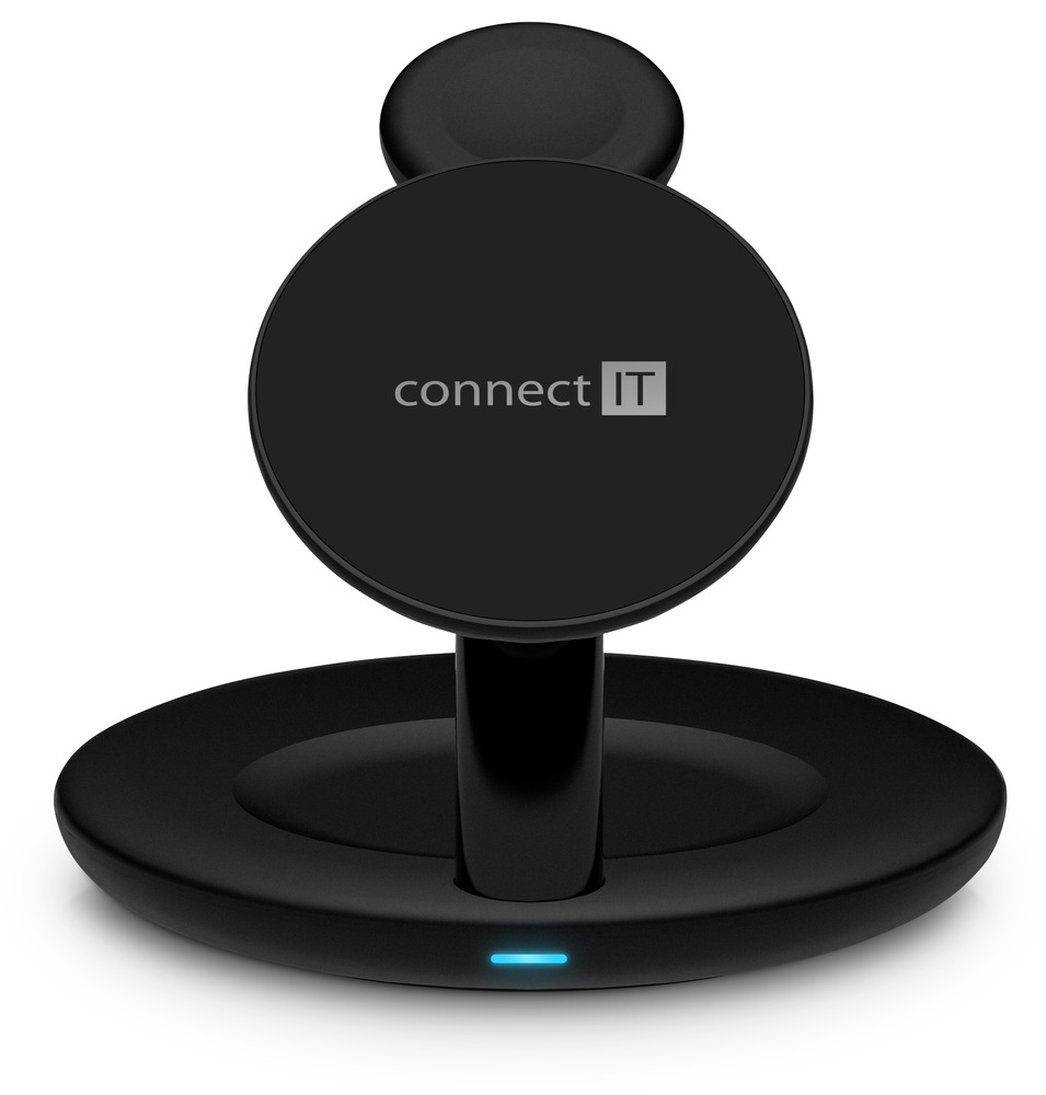 Bezdrôtová nabíjačka Connect IT MultiCharge 3v1 MagSafe čierna