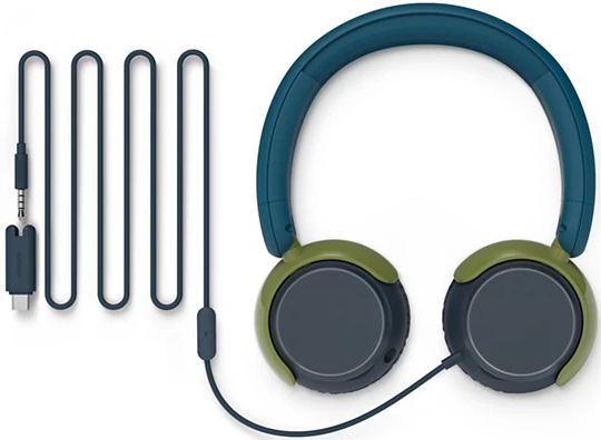Slúchadlá Philips TAK2000CT, detská modrá/zelená Philips TAK2000CT, modrá/zelená