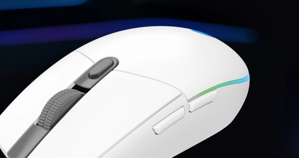 Myš Logitech G203 Lightsync biela