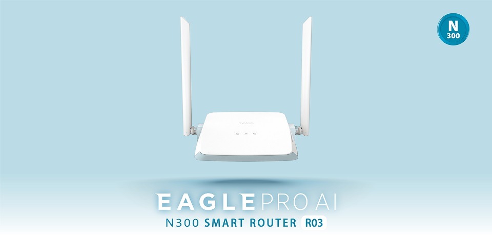 Router D-Link R03 EAGLE PRO AI N300 (R03/E) biely/modrý Router D-Link R03 EAGLE PRO AI N300 (R03/E) biely/modrý