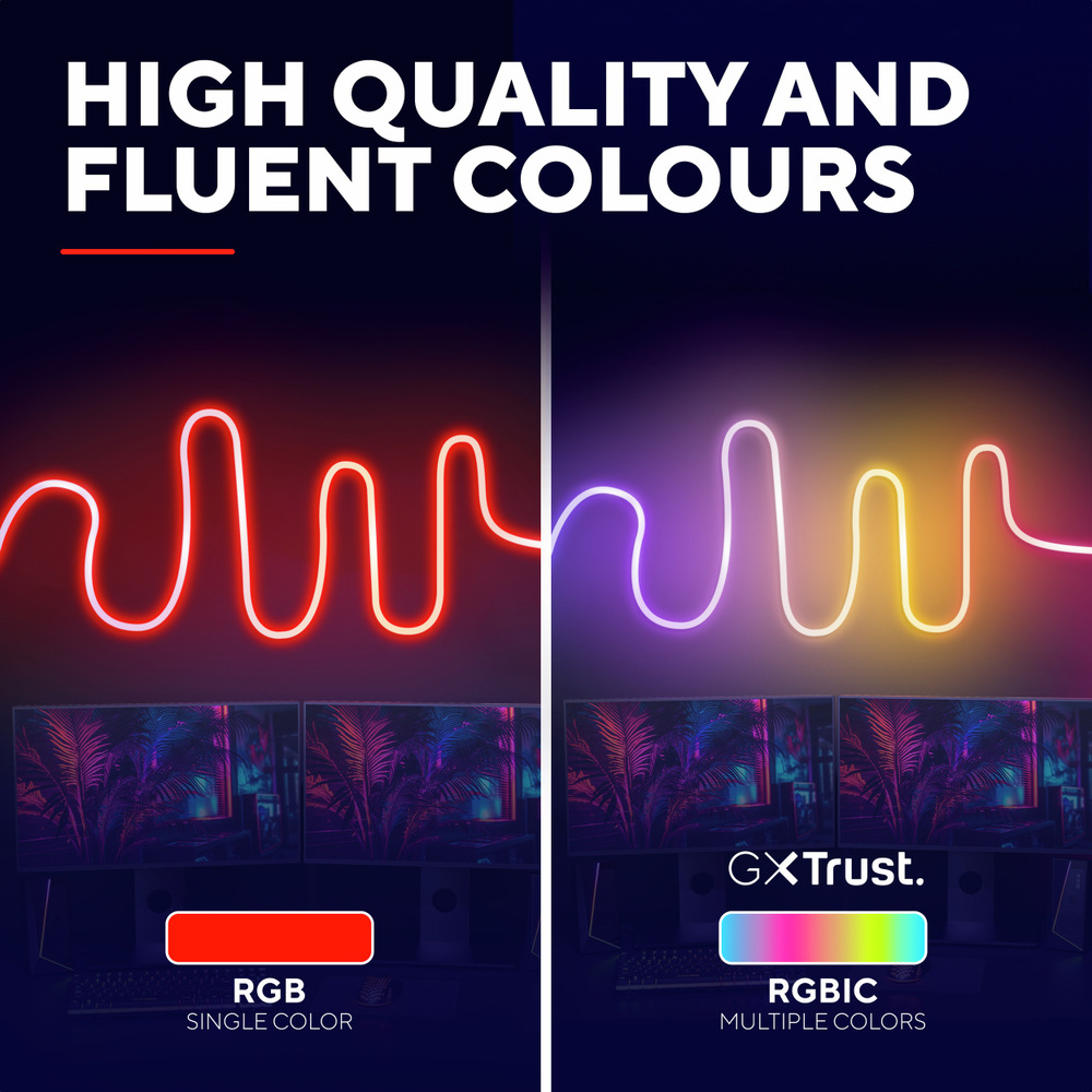 LED pásik Trust GXT 904 VYBZ, Neón, 5m biely LED pásik Trust GXT 904 VYBZ, Neón, 5m biely