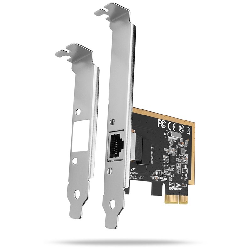 Sieťová karta Axagon PCEE-GRF, PCIe sieťová karta - 1x Gigabit Ethernet port strieborná