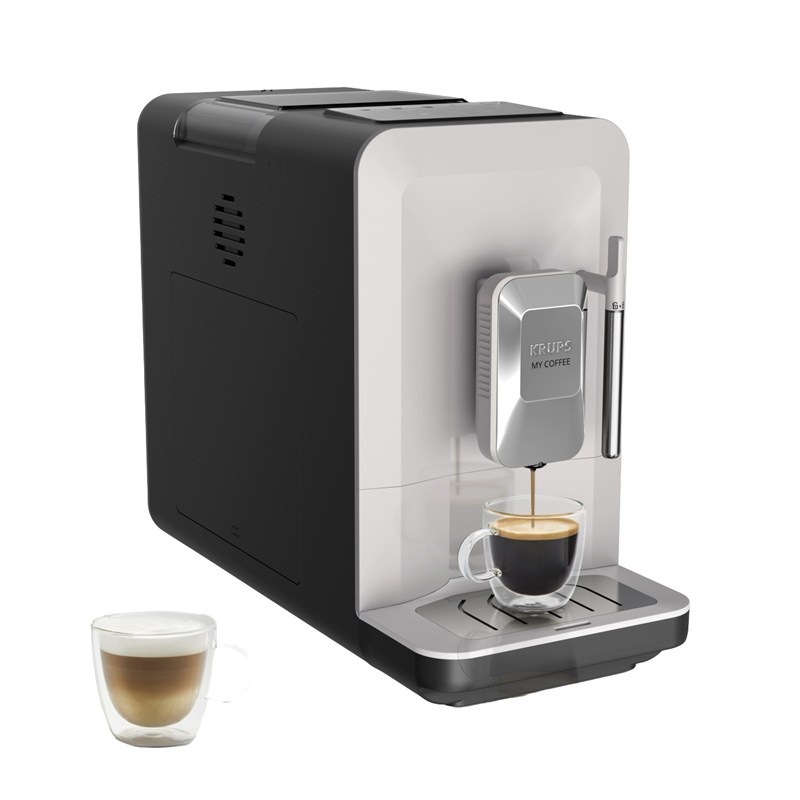 Automatický kávovar Krups EA201BE0 My Coffee Steam, šedá / čierna farba.