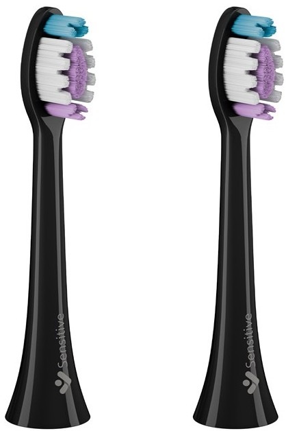 Náhradná hlavica TrueLife SonicBrush Clean-series heads Sensitive black 2 pack pre citlivé zuby