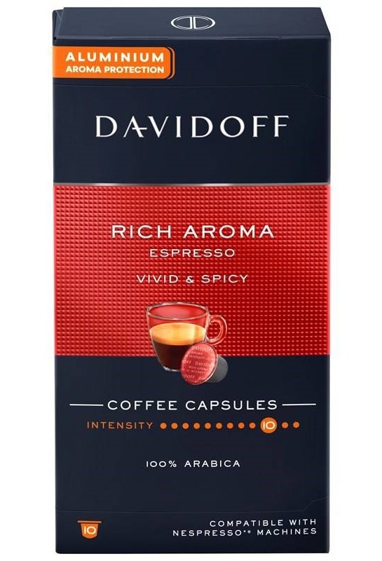 Kapsuly pre espressá Davidoff Café Rich Aroma 55 g Espresso (10 ks)