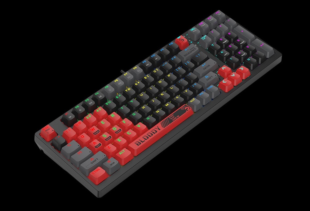 Klávesnica A4Tech Bloody S98 Sports, 80%, Red Switch, USB, CZ/SK layout čierna