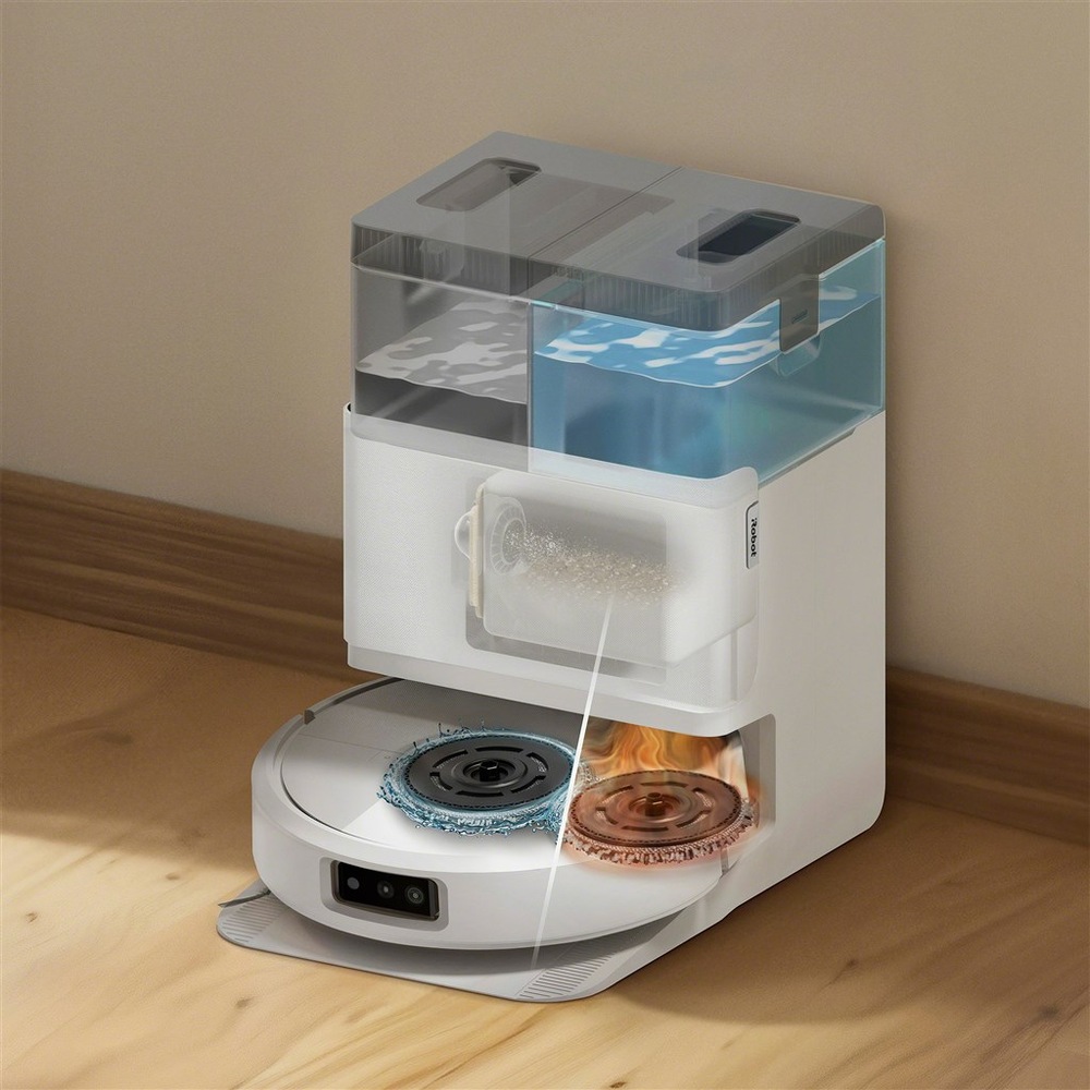 Robotický vysávač iRobot Roomba Plus 505 Combo + AutoWash dock (White) biely